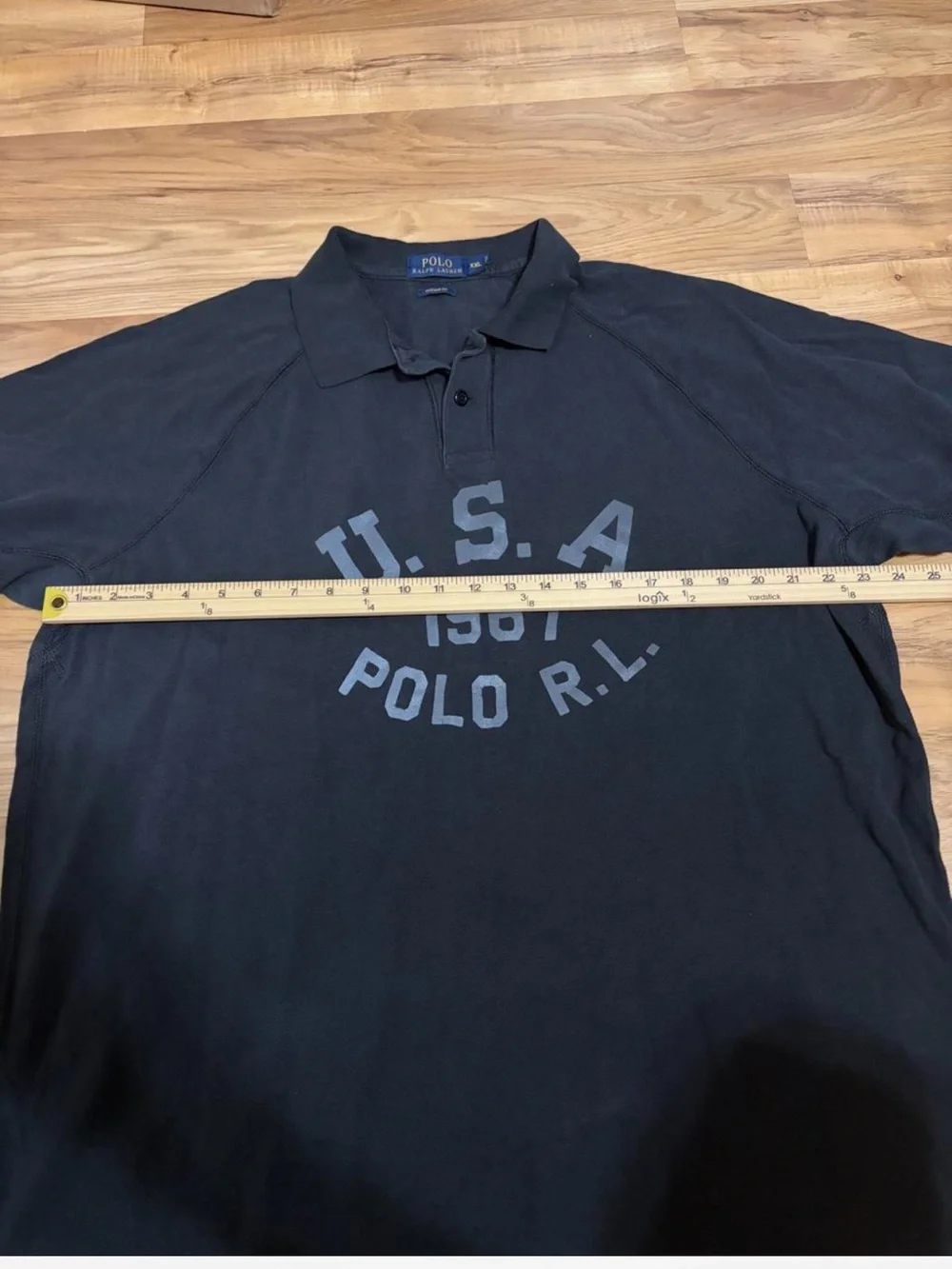 Polo by Ralph Lauren Men's Black USA 1967 Graphic Polo Shirt